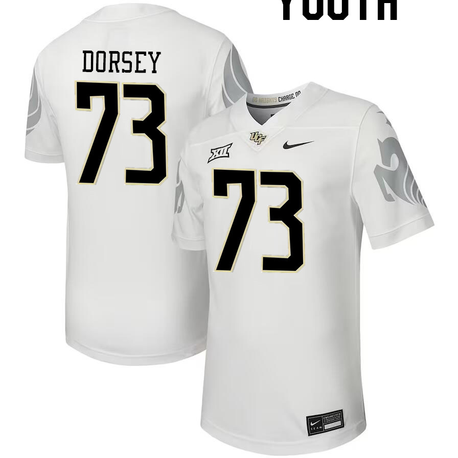 Youth #73 Wes Dorsey UCF Knights Big 12 Conference College Football Jerseys Stitched-Black